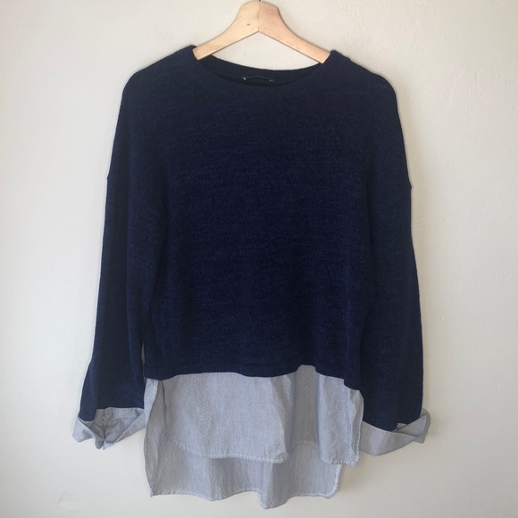 Zara Sweaters Zara Chenille Layered Sweater Poshmark